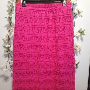 Pink Juniors Lace Maxi Skirt